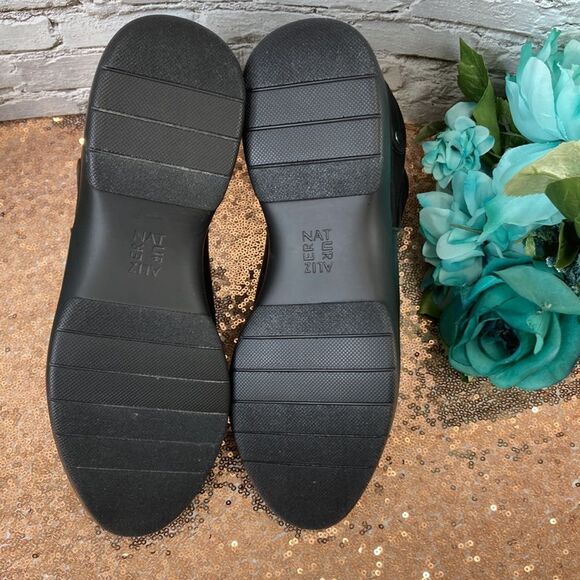 Naturalizer Barita Round Toe Ankle, Black Smooth/Microfiber Booties 7W - Picture 5 of 7